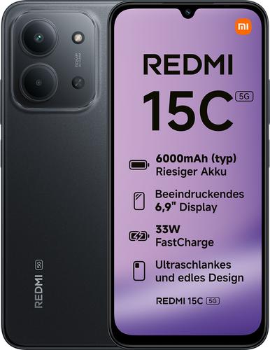 Xiaomi Redmi 15C 17.5 cm (6.9") 5G USB Type-C 4 GB 128 GB 6000 mAh Black
