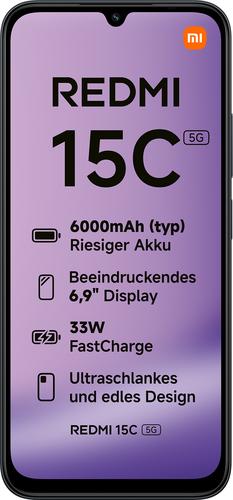 Xiaomi Redmi 15C 17.5 cm (6.9") 5G USB Type-C 4 GB 128 GB 6000 mAh Black