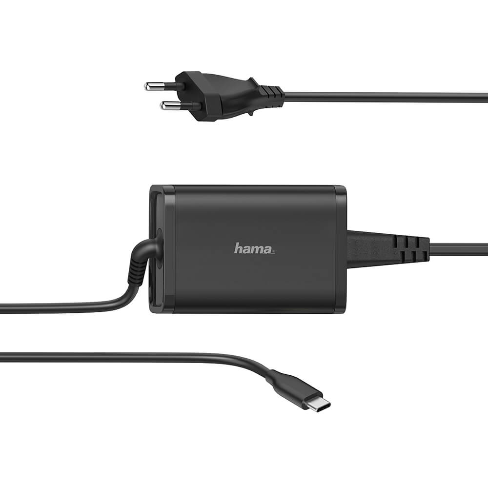 HAMA Notebook Strømforsyning USB-C 100-240V 5-20V/65W