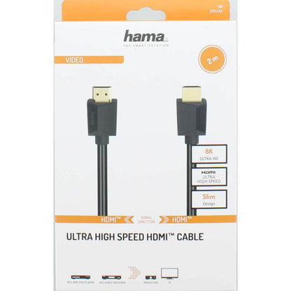 Kabel HDMI High Speed 8K 48Gbit/s Sort 2.0m