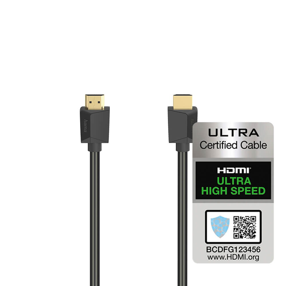 HAMA Cable HDMI Ultra High Speed 8K 48 Gbit/s 0.5m Gold