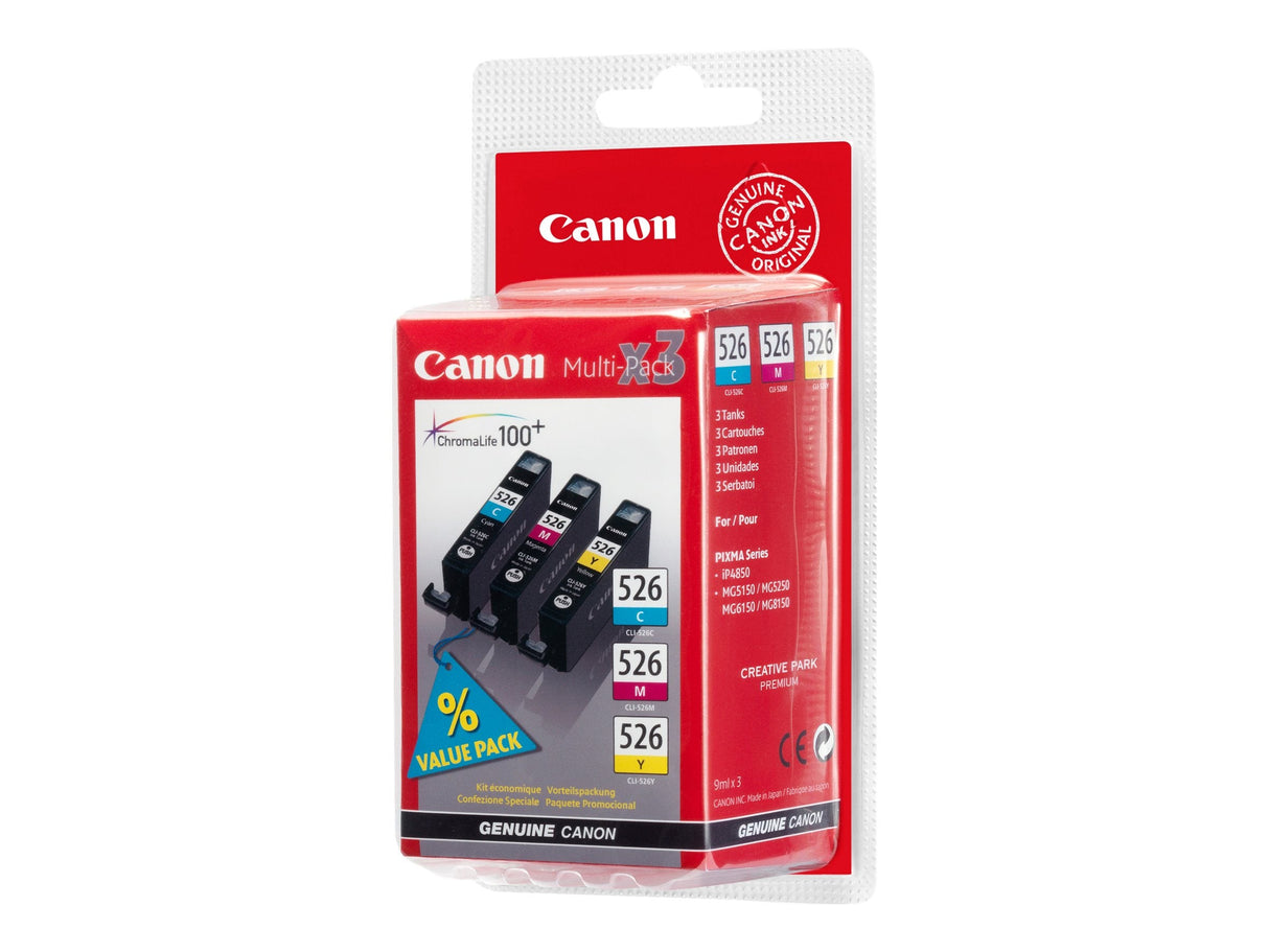 Canon CLI 526 Multipack Gul Cyan Magenta.