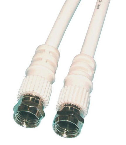 F-CONNECTOR TILSLUTNINGSKABEL LIGE /LIGE 10,0 M. HVID