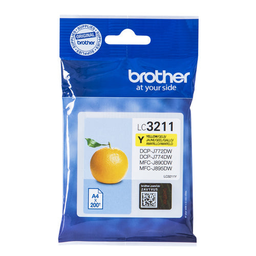 Brother LC-3211Y blækpatron Original Standard udbytte Gul