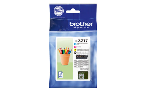 Brother LC-3217 Original Sort, Blå, Magenta, Gul