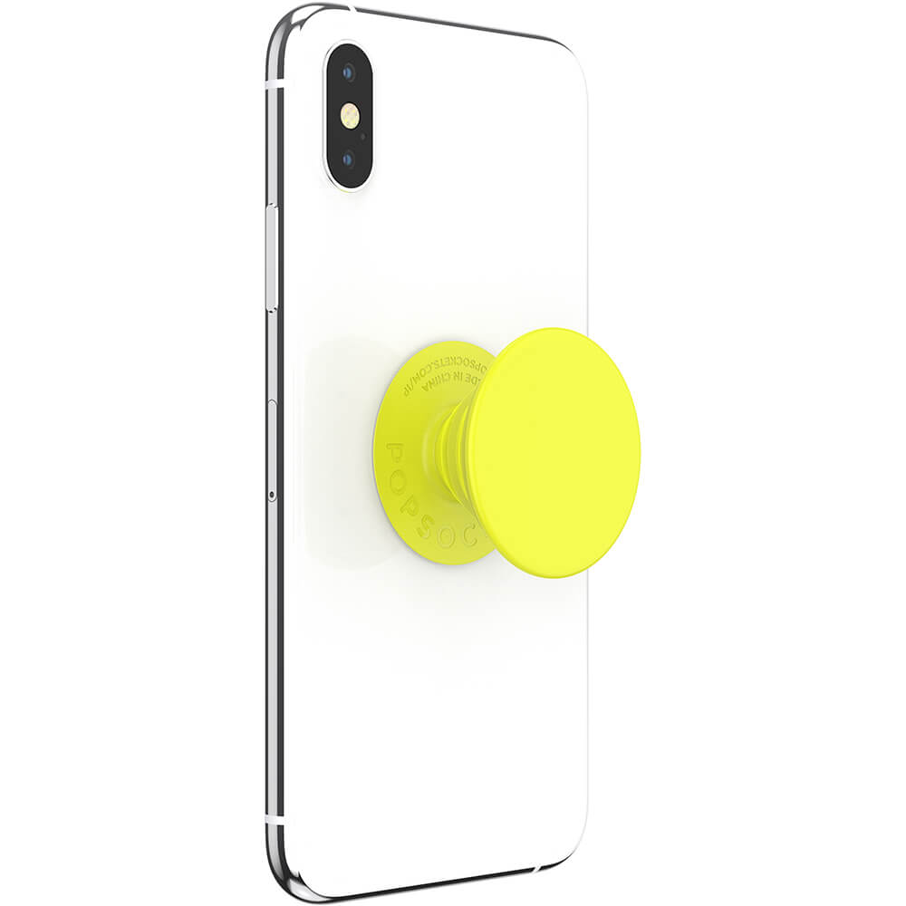 POPSOCKETS Neon Jolt Yellow Aftageligt Greb m. Standerfunktion