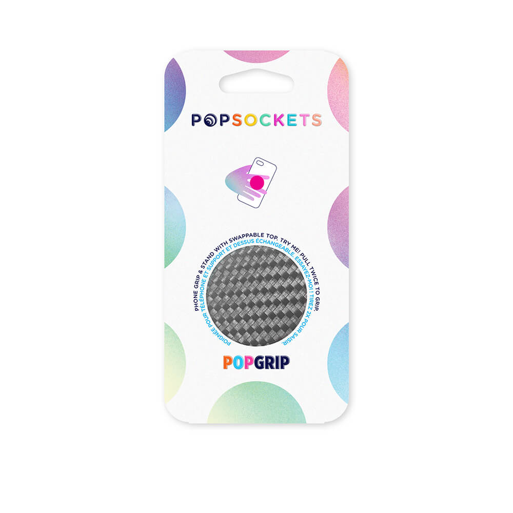 POPSOCKETS Carbonite Weave Aftageligt Greb m. Standerfunktion