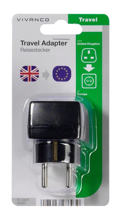 Vivanco UK To Europe Travel Adapter