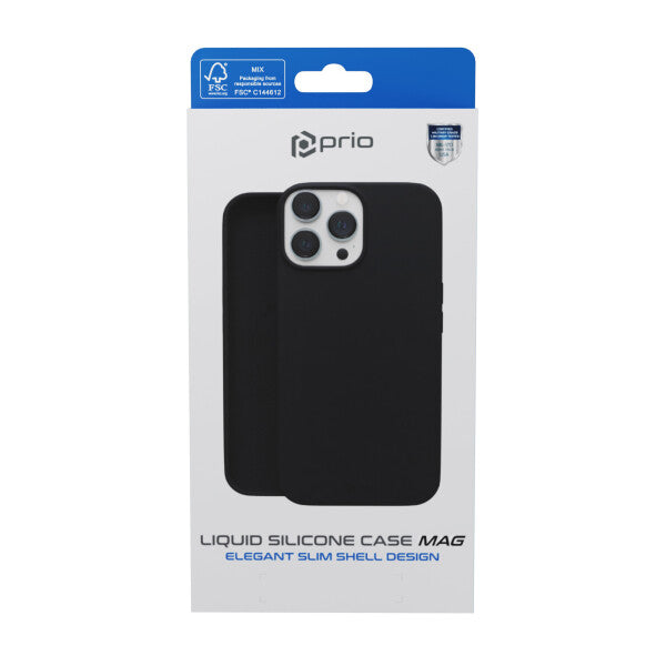 prio Liquid Silicone Case MAG for iPhone 15 Pro Max (6.7in) black