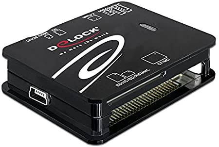 DeLOCK USB 2.0 CardReader All in 1 kortlæser Sort