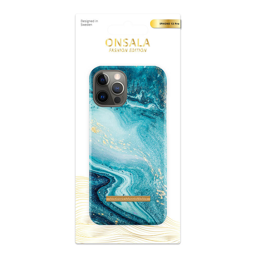 ONSALA COLLECTION Mobil Cover Soft Blue Sea Marble iPhone 13 Pro