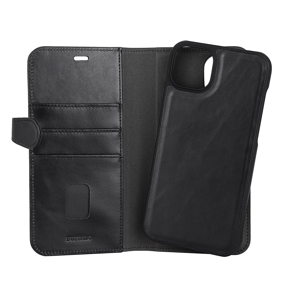 BUFFALO 2in1 Wallet 3 card iPhone 14 Plus 6,7" Black