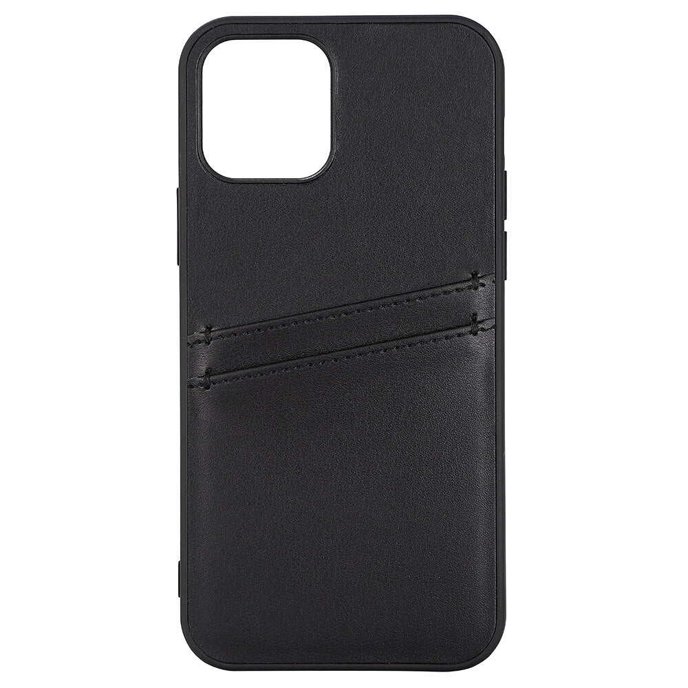 BUFFALO Backcover PU 2 card iPhone 12/12 Pro Black