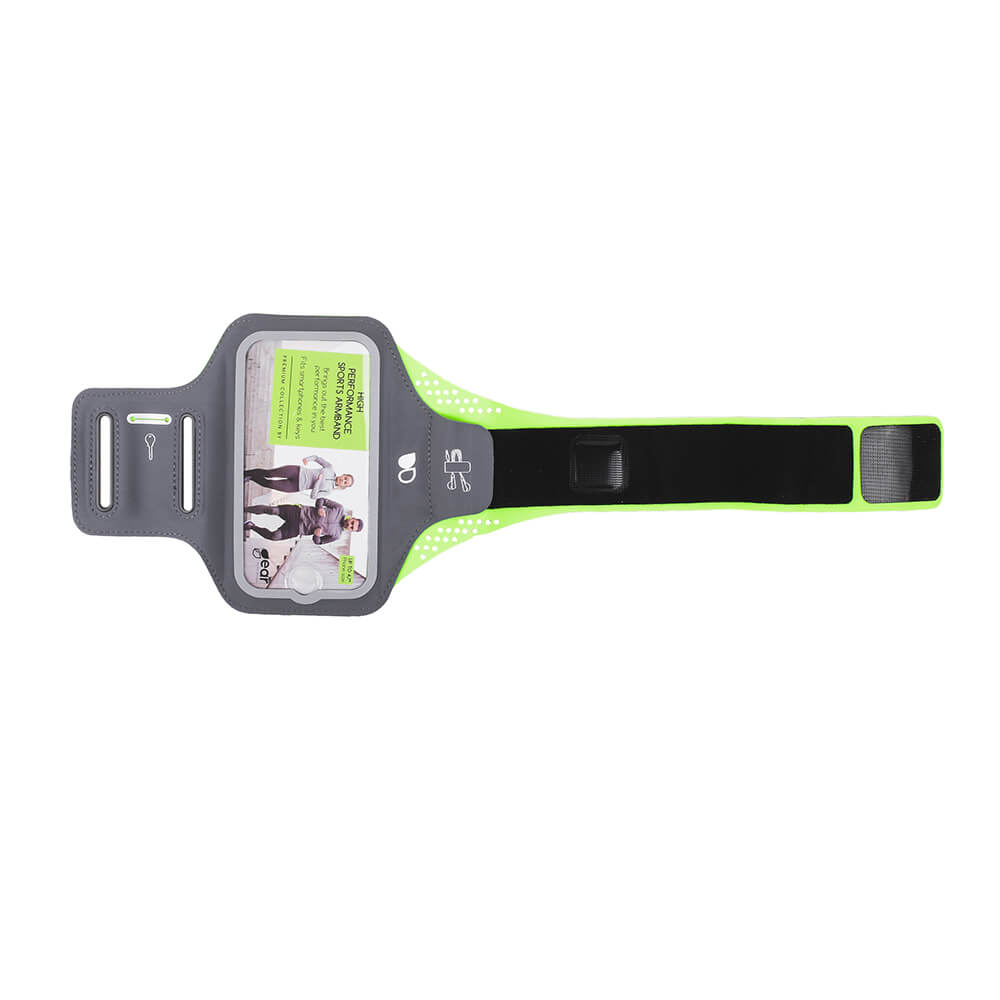GEAR Sportsarmbånd Premium Universal 4,7" Grå/Gul