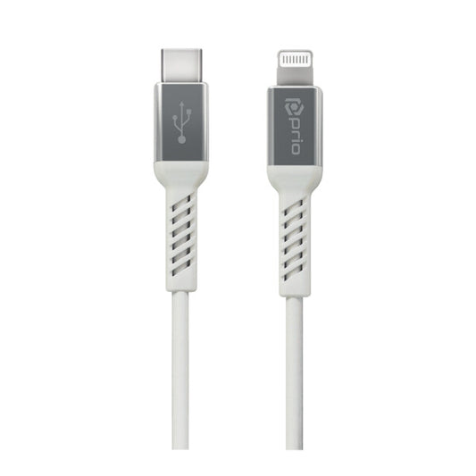 prio Charge & Sync USB C til Lightning Cable MFi certificeret 1,2m hvid