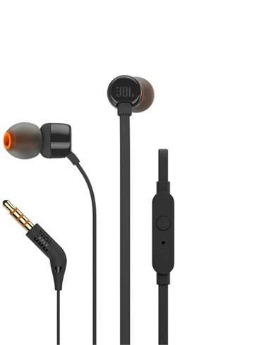 JBL TUNE 110, SORT - IN-EAR ØRETELEFONER