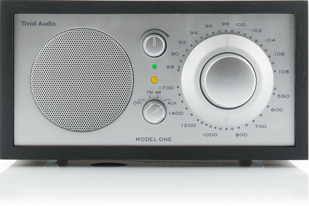 TIVOLI AUDIO MODEL ONE, BLACK/SILVER - FM/AM RADIO