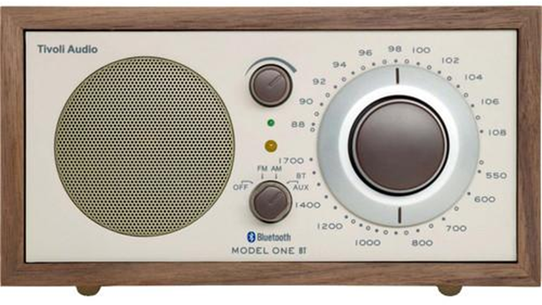 TIVOLI AUDIO MODEL ONE BT, WALNUT/BEIGE - FM/AM RADIO MED BL