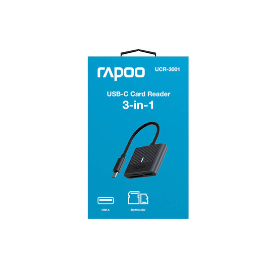 RAPOO Kortlæser USB-C til SD- og MicroSD-kort + USB A