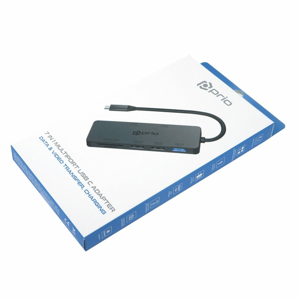 Prio 7 i 1 Multiport USB C Adapter