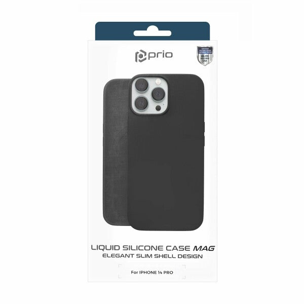 prio Liquid Silicone Case MAG for iPhone 14 Pro black