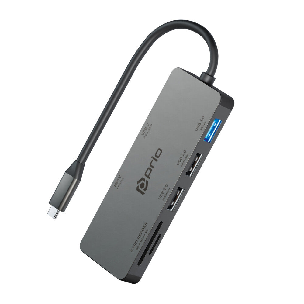 Prio 7 i 1 Multiport USB C Adapter