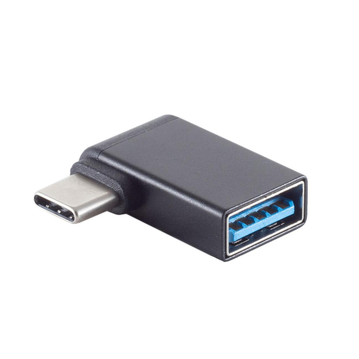 USB-C 3.0 ADAPTER, TYPE-A HUNSTIK, 90°, OTG, METAL