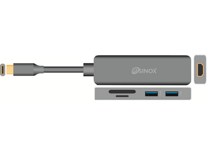 Sinox - iMedia USB-C Hub - (Aluminium)