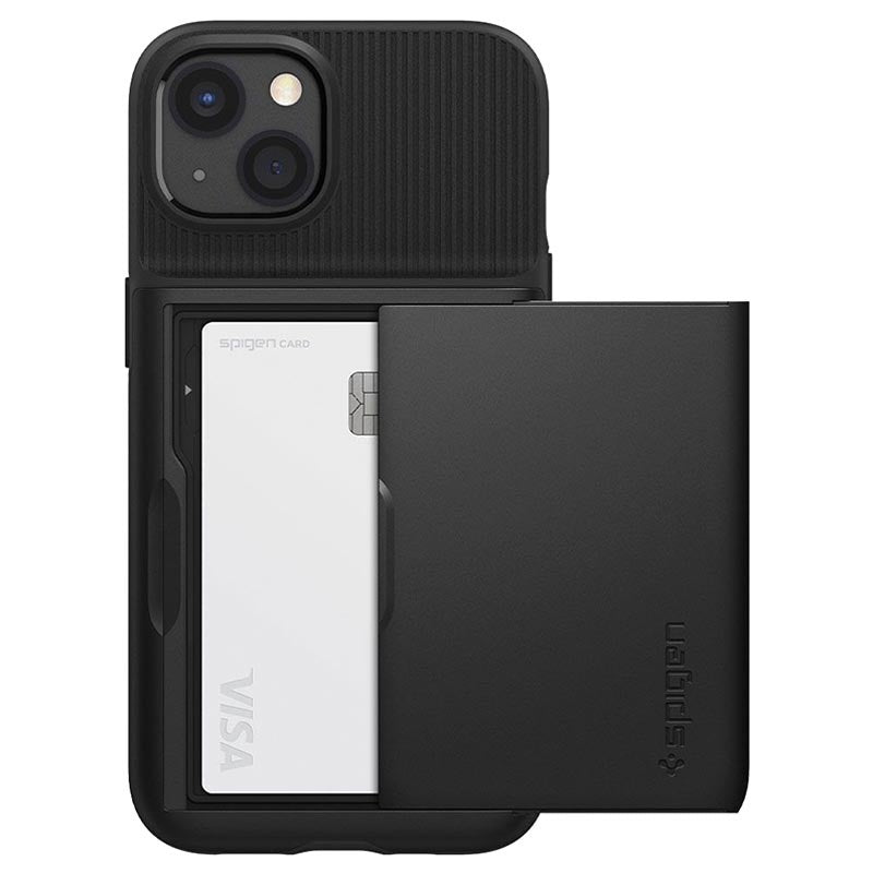 Spigen - iPhone 13 - Slim Armor - Cover - Sort