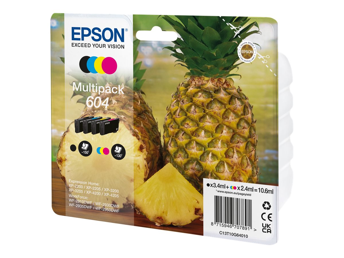 Epson 604 Multipack Sort Gul Cyan Magenta