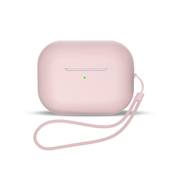 AirPods 1 / AirPods 2 Silikonetui + lanyard håndledsstrop - Pink