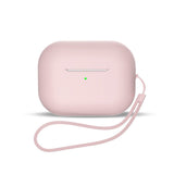 AirPods 1 / AirPods 2 Silikonetui + lanyard håndledsstrop - Pink