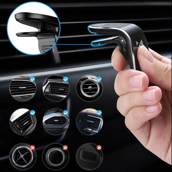 Wozinsky magnetic phone holder on the ventilation grille black (WCH-02)