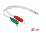HEADSET ADAPTER 1 X 3,5MM 4 PIN JACK-HANSTIK > 2 X 3,5 MM