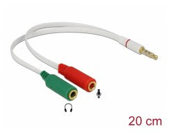 HEADSET ADAPTER 1 X 3,5MM 4 PIN JACK-HANSTIK > 2 X 3,5 MM